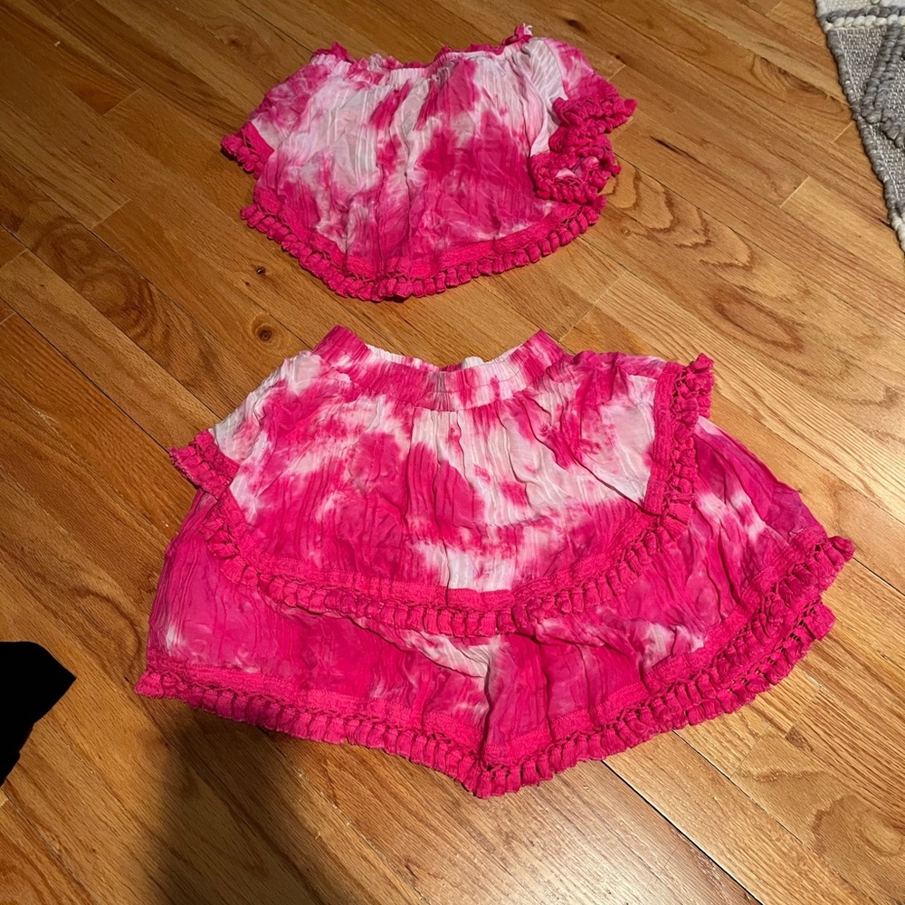 pink tie dye 2 pc set